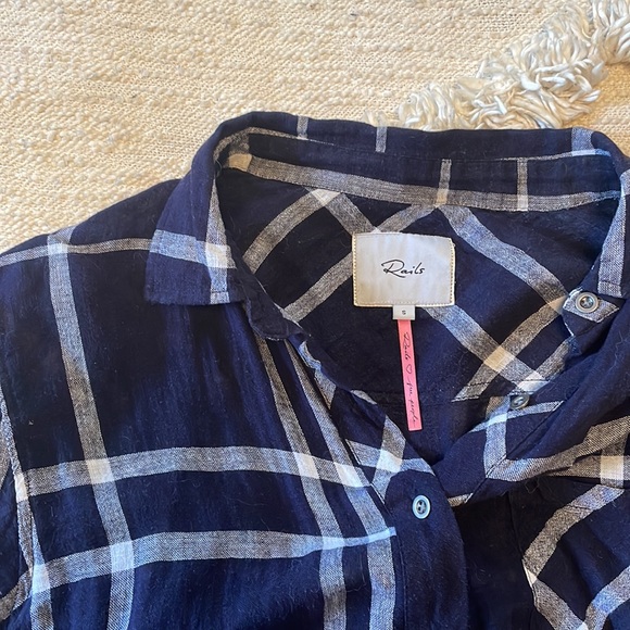 Free People Rails navy plaid button up - Picture 6 of 6